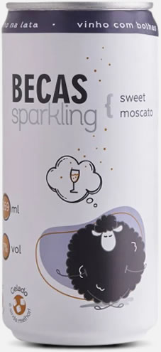 Frisante Becas Wine Branco Suave Brasil Sparkling Moscato 269ml